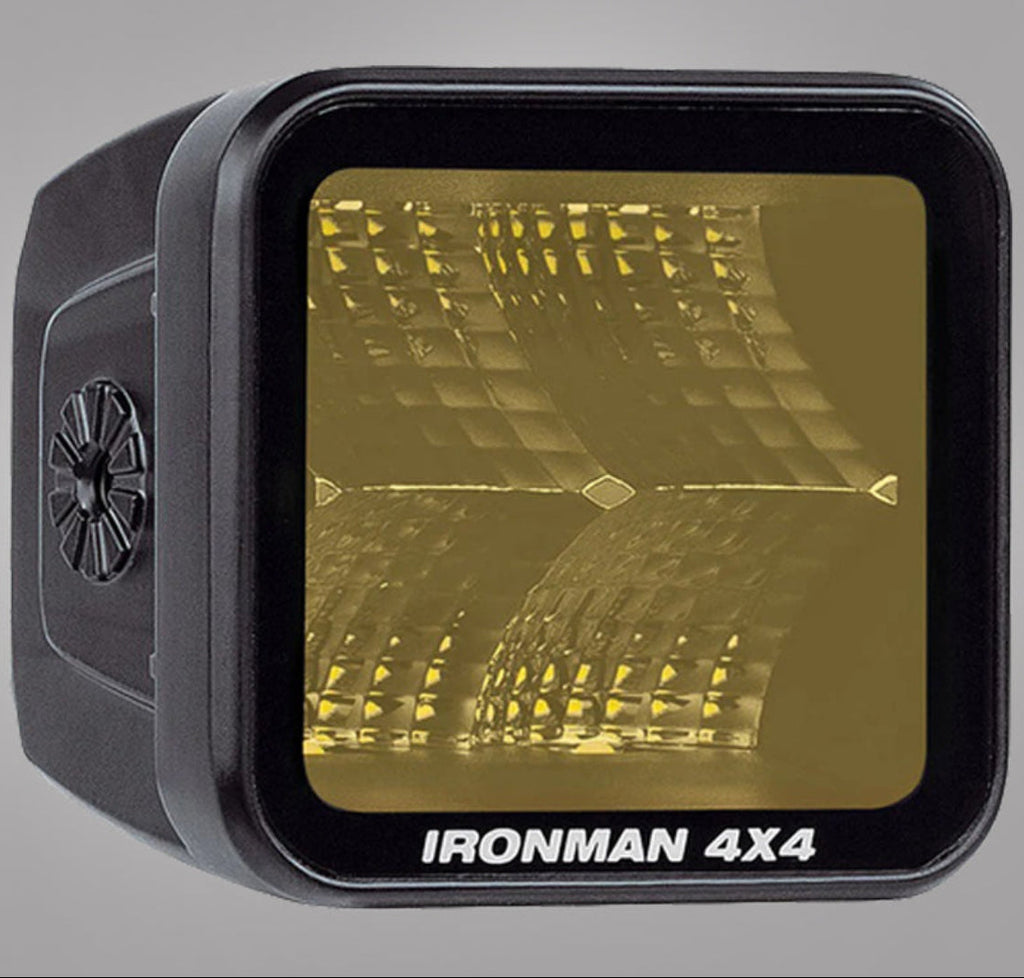 Ironman Lights - 20W LED Auxiliary Lights / Cube Lights - Flood Beam - Amber Colour