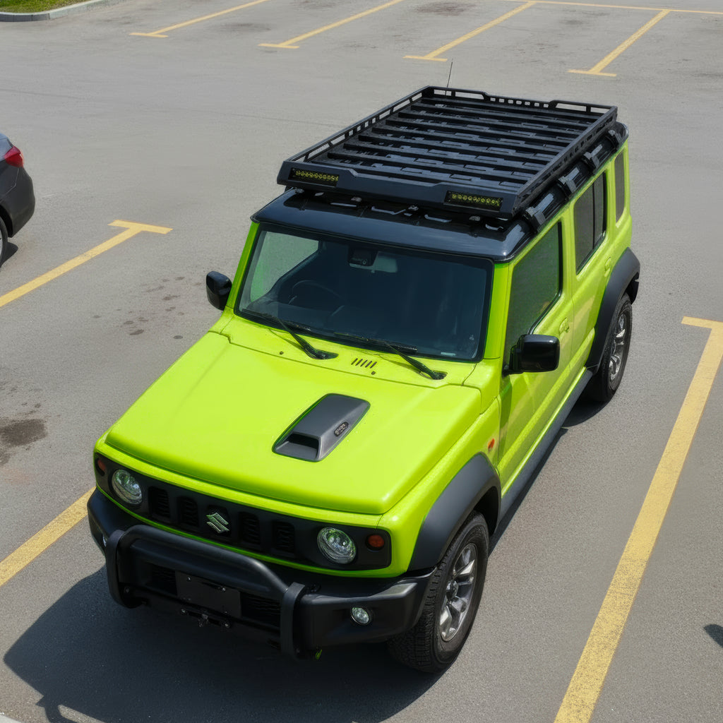 Jimny Anti Rust Aluminium Roof carrier with LED lights - Model LRC