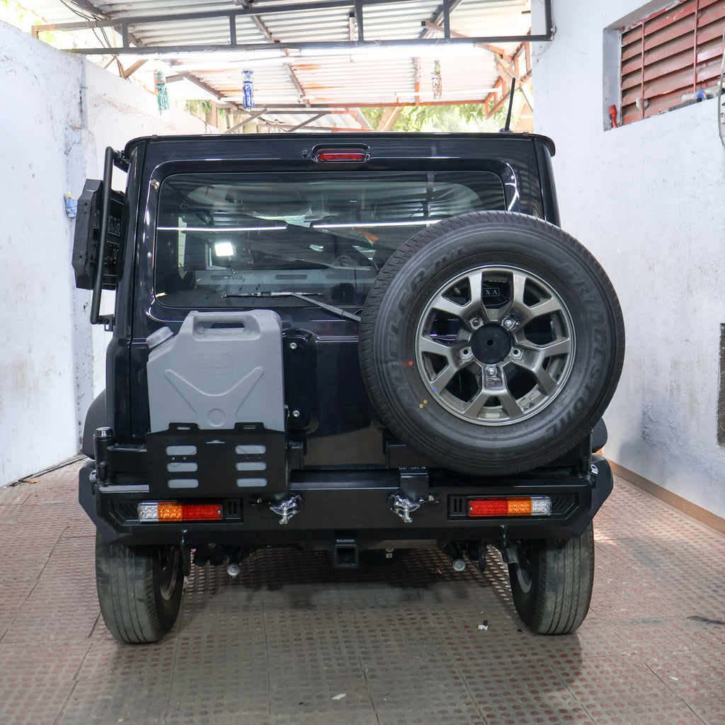 Jimny - Rear Metal Bumper with Tyre Carrier + Jerry Can Holder