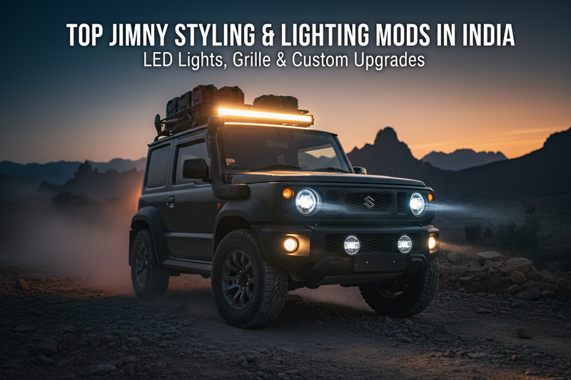 Top Jimny Styling & Lighting Mods in India – LED Lights, Grille & Custom Upgrades