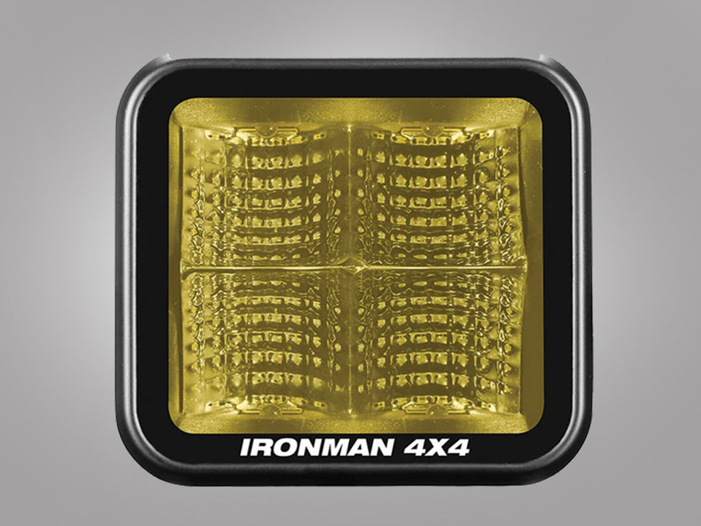Ironman Lights - 20W LED Auxiliary Lights / Cube Lights - Spot Beam - Amber Colour