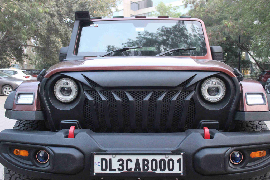 Mahindra Thar - New Nine Slot Grill (Matt Black)