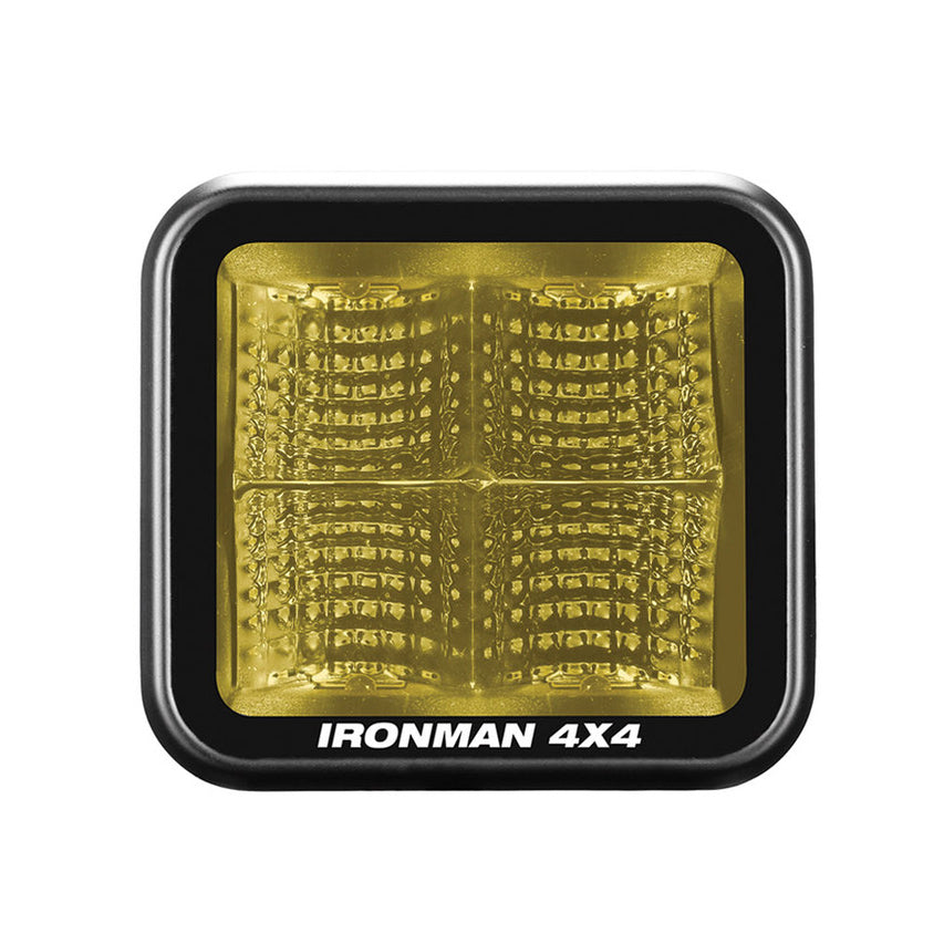 Ironman Lights - 40W LED Auxiliary Lights / Cube Lights - Flood Beam - Amber Colour
