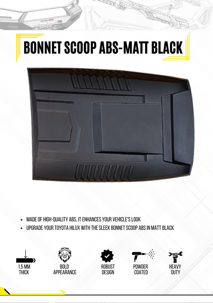 Toyota Hilux - Bonnet Scoop ABS - Matt Black