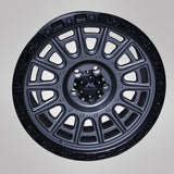 18 Inch Alloy Wheels - Kamet Mud | Satin Grey / Silver for  Hilux, Roxx, Thar