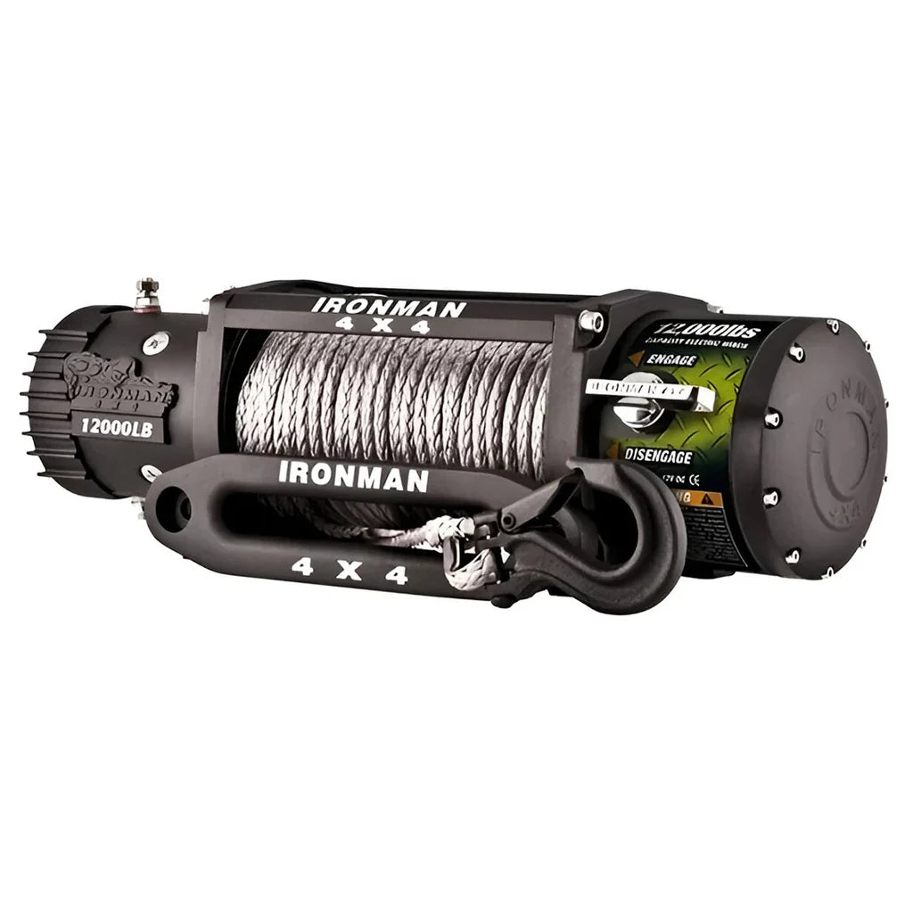 アイアンマインド　リトルビックホーン Ironman Monster Winch 12000 LB – 12V (with Synthetic Rope