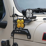 Jeep Wrangler - Dual A-Pillar Light Mounting