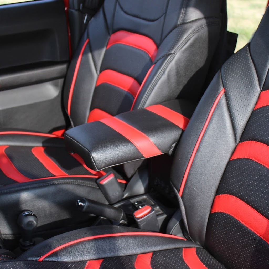 Suzuki Jimny - Front Arm Rest Model D - Red & Black