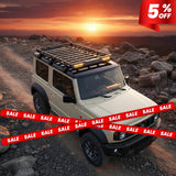 Jimny Anti Rust Aluminium Roof carrier with LED lights - Model LRC