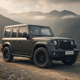 20 Inch Alloy Wheels for Mahindra Thar & Roxx - Full Black - Set of 5 Alloys