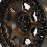 Solaris Brute - Satin Bronze with Black Rivets & Black Ring 18 inch Alloy | Set of 5