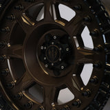 Solaris Brute - Satin Bronze with Black Rivets & Black Ring 18 inch Alloy | Set of 5
