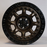 Solaris Brute - Satin Bronze with Black Rivets & Black Ring 18 inch Alloy | Set of 5
