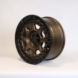 Solaris Brute - Satin Bronze with Black Rivets & Black Ring 18 inch Alloy | Set of 5