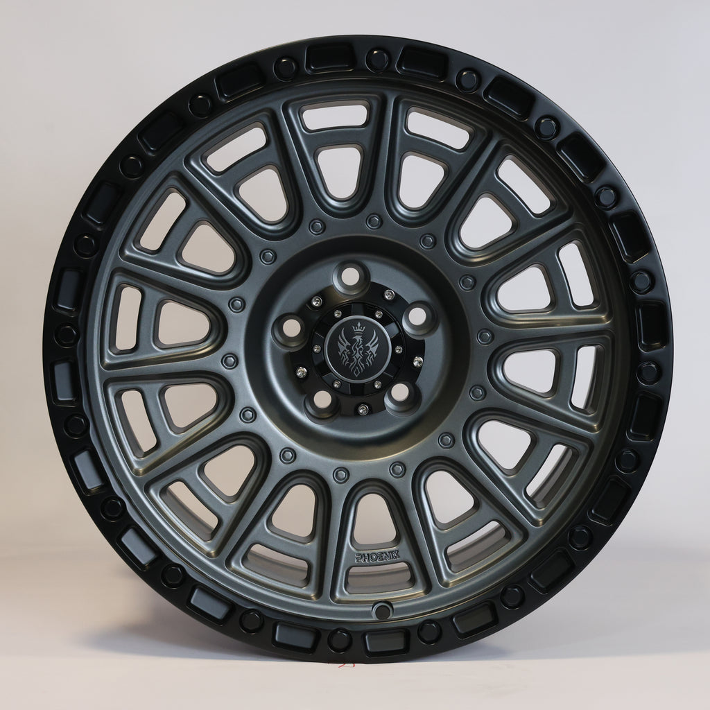 Solaris Fury - Satin Anthracite with Satin Black Lip 18 inch Alloy | Set of 5