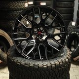 20 Inch Alloy Wheels for Mahindra Thar & Roxx, Black - Set of 5 Alloys