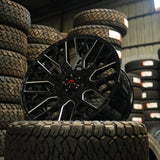 20 Inch Alloy Wheels for Mahindra Thar & Roxx, Black - Set of 5 Alloys