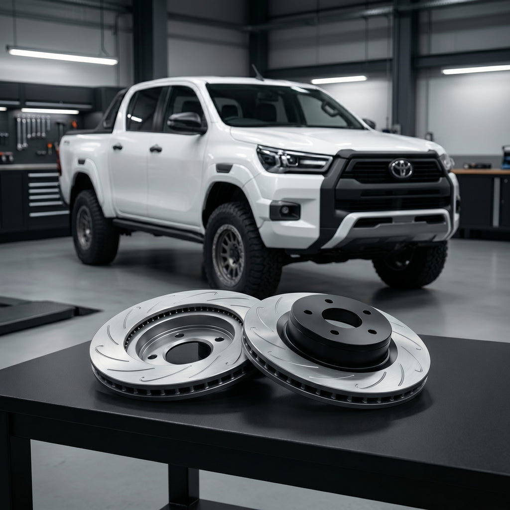 Toyota Hilux - Front Slotted Geomet Coated Rotor