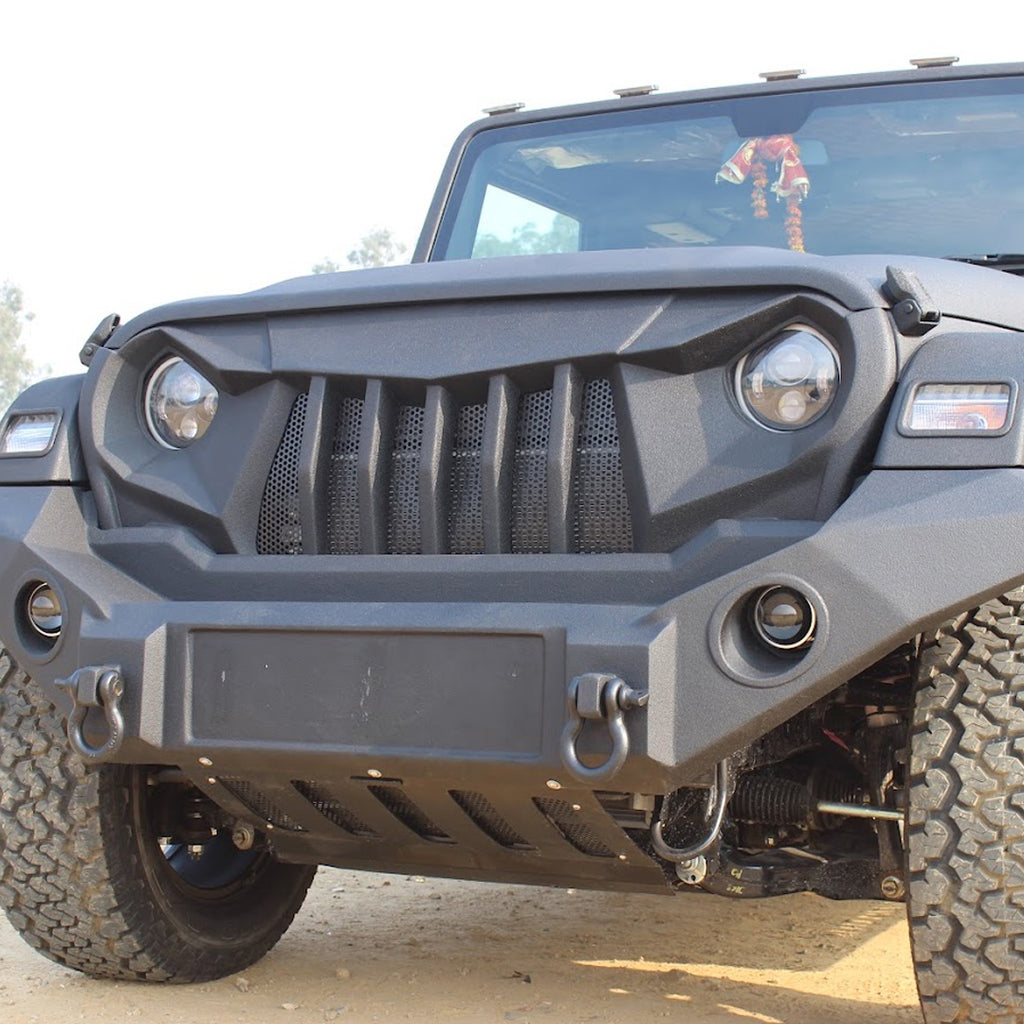 Mahindra Thar Front Grill - Six Slot Grill - Matt Black