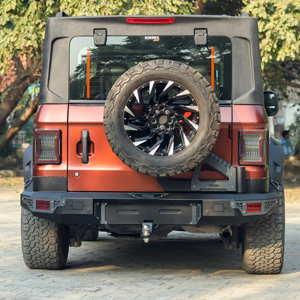 Thar Metal Rear Bumper - Model RXT with Tyre Carrier