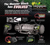 Ironman Monster Winch 12000 LB – 12V (with Synthetic Rope)